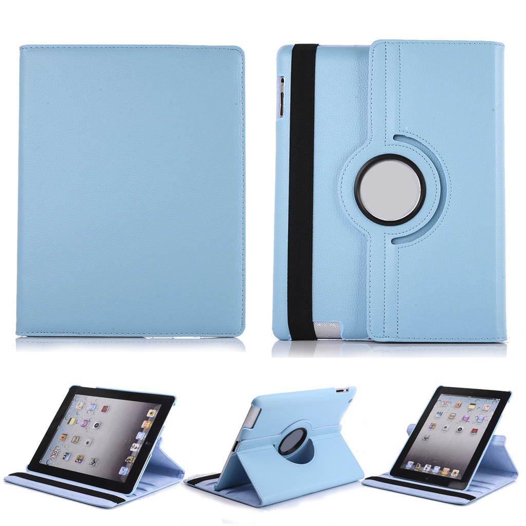 Apple iPad 2 / 3 / 4 - 360 Rotating Leather Stand Case Smart Cover