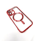 Apple iPhone 16 - Chrome Edge Magnet RING Silicone Case [Pro-Mobile]