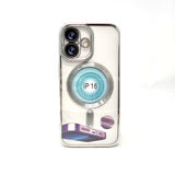 Apple iPhone 16 - Chrome Edge Magnet RING Silicone Case [Pro-Mobile]