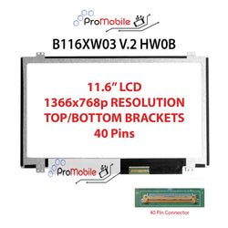 For B116XW03 V.2 HW0B 11.6" WideScreen New Laptop LCD Screen Replacement Repair Display [Pro-Mobile]