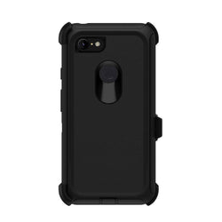 Google Pixel 3 - Heavy Duty Fashion Defender Case with Rotating Belt Clip [Pro-Mobile]