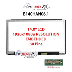 For B140HAN06.1 14.0" WideScreen New Laptop LCD Screen Replacement Repair Display [Pro-Mobile]