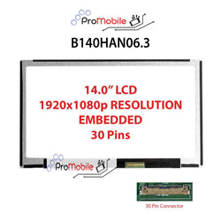 For B140HAN06.3 14.0" WideScreen New Laptop LCD Screen Replacement Repair Display [Pro-Mobile]