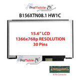 For B156XTN08.1 HW1C 15.6" WideScreen New Laptop LCD Screen Replacement Repair Display [Pro-Mobile]