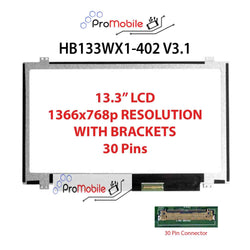 For HB133WX1-402 V3.1 13.3" WideScreen New Laptop LCD Screen Replacement Repair Display [Pro-Mobile]