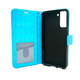 Samsung Galaxy S21 - Magnetic Wallet Card Holder Flip Stand Case with Strap [Pro-Mobile]