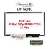 For LM140LF3L 14.0" WideScreen New Laptop LCD Screen Replacement Repair Display [Pro-Mobile]