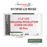 For N173FGE-L23 REV.B2 17.3" WideScreen New Laptop LCD Screen Replacement Repair Display [Pro-Mobile]